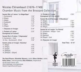 The Bach Players - Nicolas Clérambault: Chamber Music from the Brossard Collection (2019)