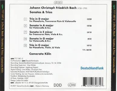 J.C.F. Bach - Camerata Köln - Sonatas & Trios (2007) [Repost, new rip]