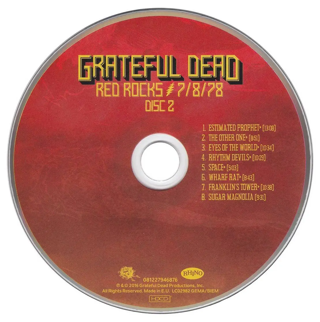 Grateful Dead - Red Rocks 7-8-78 (2016) {3CD, HDCD, Rhino 081227946876}