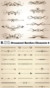 Vectors - Ornament Borders Elements 8