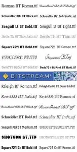 Full Collection of Bitstream Fonts