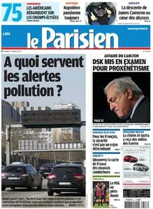 Le Parisien + Cahier Paris du Mardi 27 Mars 2012