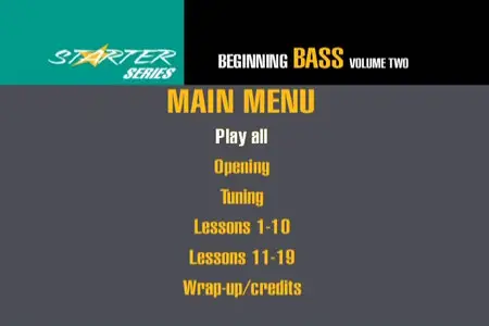 Starter Series - Beginning Bass - Vol 2