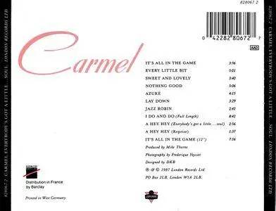 Carmel - Everybody's Got a Little... Soul (1987)