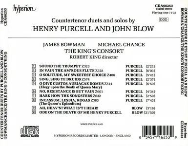 James Bowman, Michael Chance, Robert King, The King's Consort - Countertenor duets by Purcell and Blow (1988)