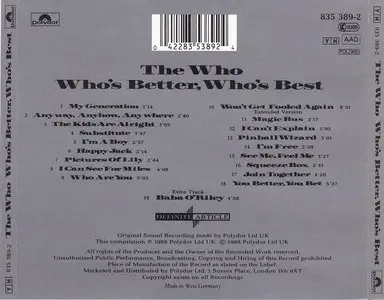 The Who - Who's Better, Who's Best (1988)