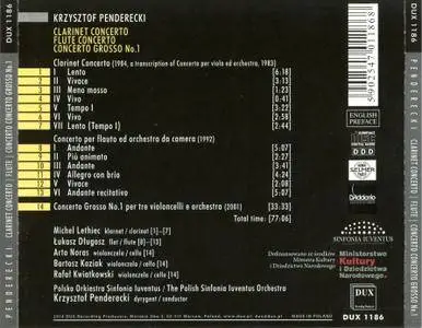 Krzysztof Penderecki - Clarinet Concerto; Flute Concerto; Concerto Grosso No.1 (2014)