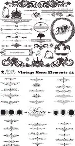 Vectors - Vintage Menu Elements 13