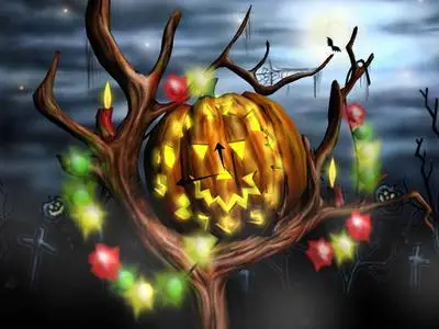 Halloween Clock 3D Screensaver