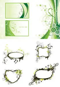 Abstract Floral Frames EPS
