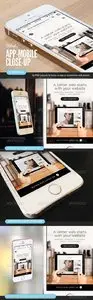 GraphicRiver App UI Close-Up Mock-Up 5s White