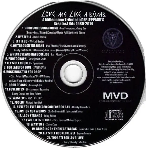 VA - Love Me Like A Bomb: A Millennium Tribute To Def Leppard Greatest Hits 1980-2014 (2014) {MVD Entertainent Group}