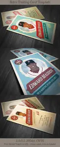 Retro Trading Card Template 2