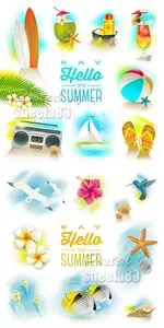 Tropical Icons Vector
