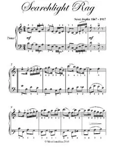 «Searchlight Rag Easy Piano Sheet Music» by Scott Joplin