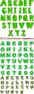 Vectors - Green Creative Alphabets 3