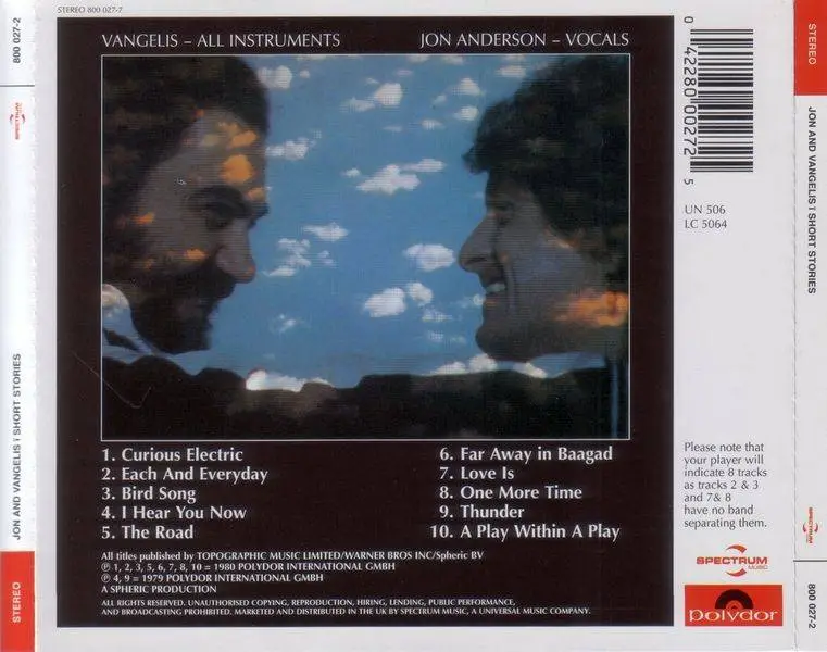 Vangelis ask the mountains. Jon and Vangelis. Vangelis ask. Chronicles Jon and Vangelis. Jon and Vangelis - the best of.