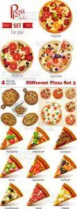 Vectors - Different Pizza Set 3