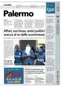 la Repubblica Palermo - 2 Febbraio 2018
