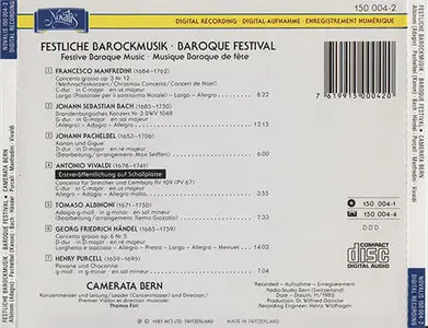 Camerata Bern - Festliche Barockmusik / Festive Baroque Music (1985, Novalis # 150 004-2)