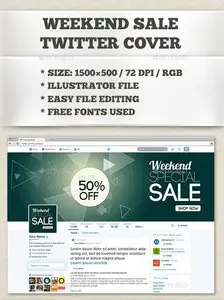 GraphicRiver Weekend Sale Twitter Cover