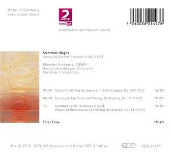 Christoph Croisé, Gevorg Gharabekyan & I Tempi - Schoeck: Summer Night (2018)