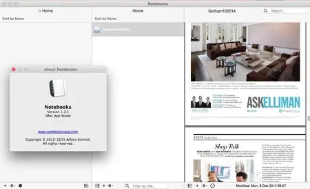 Notebooks for Mac 1.2.1 Mac OS X