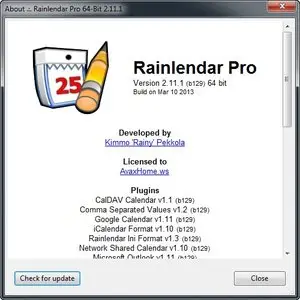 Rainlendar Pro 2.11.1 Build 129 Final (x86/x64)
