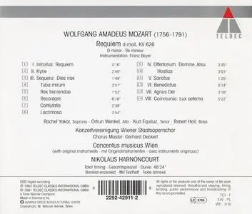 Nikolaus Harnoncourt, Concentus Musicus Wien, Konzertvereinigung Wiener Staatsopernchor - Mozart: Requiem (1991)