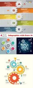 Vectors - Infographics with Gears 18