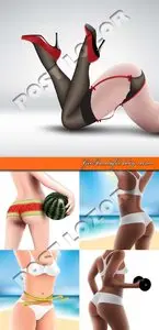 Girl beautiful body vector