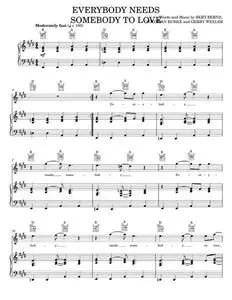 Everybody Needs Somebody To Love - Blues Brothers, Wilson Pickett (Piano-Vocal-Guitar)
