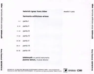 Jeanne Lamon, Tafelmusik - Heinrich Ignaz Franz Biber: Harmonia artificioso-ariosa (2006)