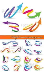 Colorful arrows pointing vector
