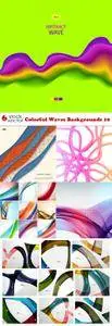 Vectors - Colorful Waves Backgrounds 10