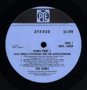 The Kinks - Lola versus Powerman and The Moneygoround (Pye 1970) 24-bit/96kHz Vinyl Rip