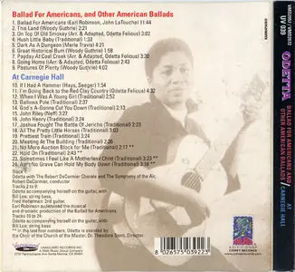 Odetta - Ballad for Americans and Other American Ballads + At Carnegie Hall (1960) [2002 Reissue]