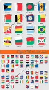 Flags of the world vector