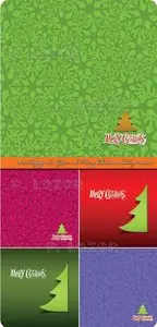2013 Happy New Year and Merry Christmas holiday vector backgrounds set 2