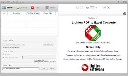 Lighten PDF to Excel Converter 6.1.1 Multilingual + Portable