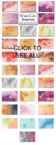 CM - 22 Watercolor Backgrounds. Vol 1 1380331