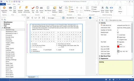 Vocabulary Worksheet Factory Enterprise 6.1.156 Portable