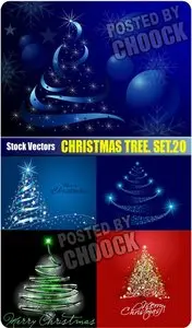 Christmas tree. Set.20 - Stock Vector