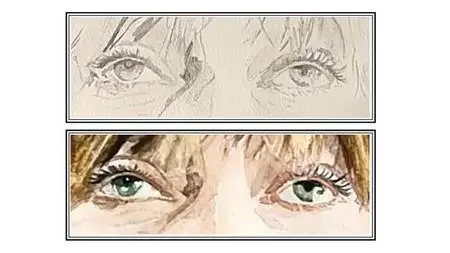 How to draw and paint eyes in watercolours. Pro artist Tutor