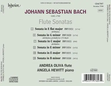 Andrea Oliva, Angela Hewitt - Johann Sebastian Bach: Flute Sonatas (2013)