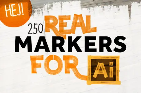 CreativeMarket - 250 Real Markers For Illustrator