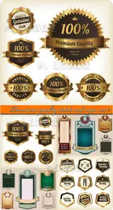 Premium quality labels and sign set 2