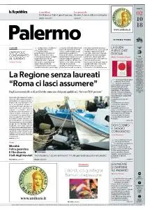 la Repubblica Palermo - 2 Ottobre 2018