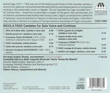 Riccardo Angelo Strano, Santa Teresa dei Maschi & Sabino Manzo - Fago: Works for Solo Voice & Continuo (2016)