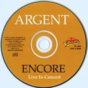 Argent - Encore: Live In Concert (1974) {1999 Collectables/Sony Music}